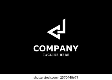 leter d and white arrow modern logo