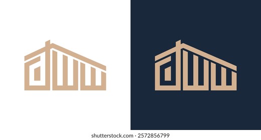 LETER DWW ABSTRACT VECTOR ICON DESIGN