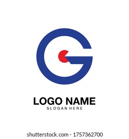 Leter G target arrow logo icon and symbol design inspiration vector illustration