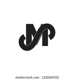leter ms simple monogram logo vector