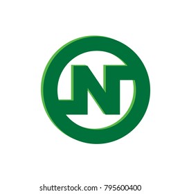 leter N logo design concept for business