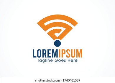 leter s wave signal vector logo