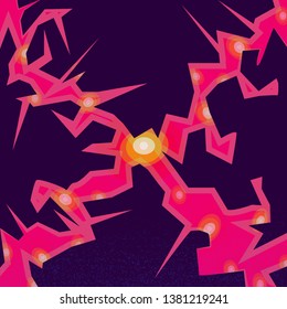 leter x logo. big bang in cosmos in luminos colors