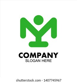 Leter YM Company Logo Vector