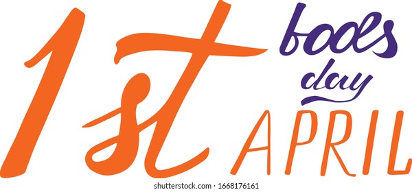 letering vector illustration april fools day
