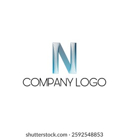 Letetr N gradient company logo symbol