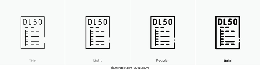 lethal icon. Thin, Light Regular And Bold style design isolated on white background