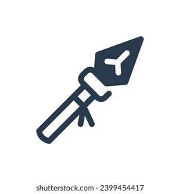 Lethal Spear Weapon with Superhero Vibes Vector Icon Illustration
