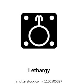 Lethargy icon vector isolated on white background, logo concept of Lethargy sign on transparent background, filled black symbol