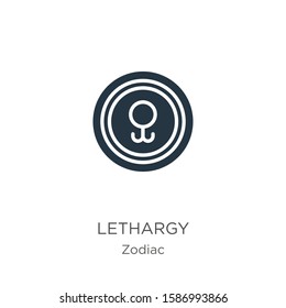 Lethargy icon vector. Trendy flat lethargy icon from zodiac collection isolated on white background. Vector illustration can be used for web and mobile graphic design, logo, eps10