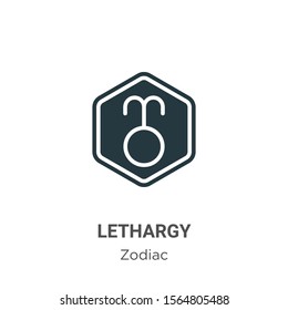 Lethargy vector icon on white background. Flat vector lethargy icon symbol sign from modern zodiac collection for mobile concept and web apps design.