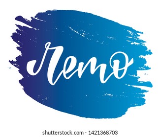 Leto - summer in Russian. Modern handlettering text. Design print for postcard, label, logo, sign, emblem, sticker, poster, badge, clother. Vector illustration on background