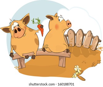 'Let's be friends' - a story about two pigs