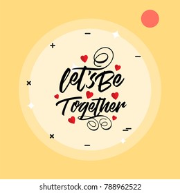 Lets be togathrer with yellow background