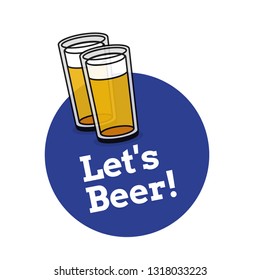 Let's Beer Typography Poster Design