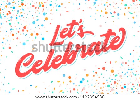 Let's celebrate banner. 