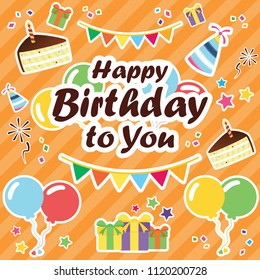 Let's Celebrate banner. Happy Birthday banner.  Party banner