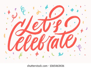 Lets Celebrate Banner Stock Vector (Royalty Free) 671430529 | Shutterstock