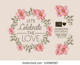 lets celebrate the love card floral crown