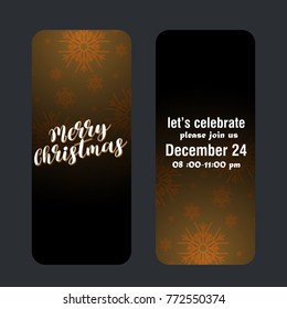 Lets Celebrate Merry Christmas card with Grey Background