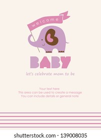 let's celebrate mom to be card. vector illustration