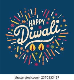 Celebremos el triunfo de la luz sobre la oscuridad en este Diwali con este único Diwali Vector Logos