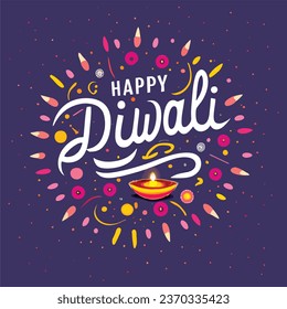 Celebremos el triunfo de la luz sobre la oscuridad en este Diwali con este único Diwali Vector Logos