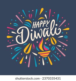 Celebremos el triunfo de la luz sobre la oscuridad en este Diwali con este único Diwali Vector Logos