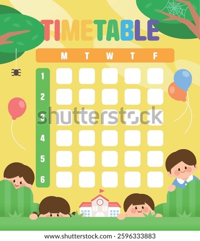 Let's check it out in advance! Class schedule illustration