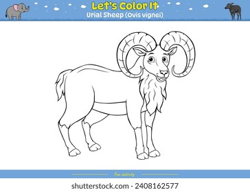 Vamos a colorearlo. Colorear la página con una tierna caricatura. Colorante página Ovejas del útero. Juego educativo para niños. actividades divertidas para que los niños jueguen y aprendan.