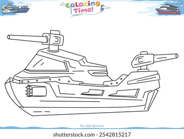 Vamos a colorearlo. Dibujo para colorear con dibujos animados lindos. Juego educativo para niños. actividades divertidas para que los niños jueguen y aprendan.