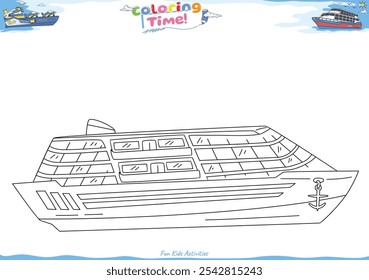 Vamos a colorearlo. Dibujo para colorear con dibujos animados lindos. Juego educativo para niños. actividades divertidas para que los niños jueguen y aprendan.