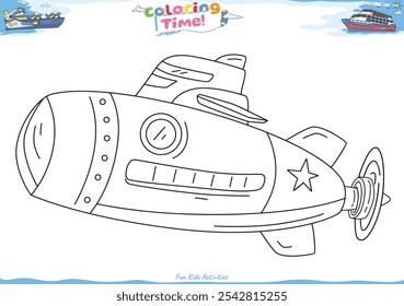 Vamos a colorearlo. Dibujo para colorear con dibujos animados lindos. Juego educativo para niños. actividades divertidas para que los niños jueguen y aprendan.