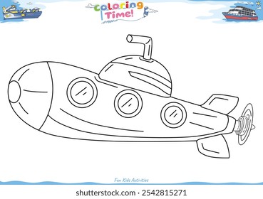 Vamos a colorearlo. Dibujo para colorear con dibujos animados lindos. Juego educativo para niños. actividades divertidas para que los niños jueguen y aprendan.