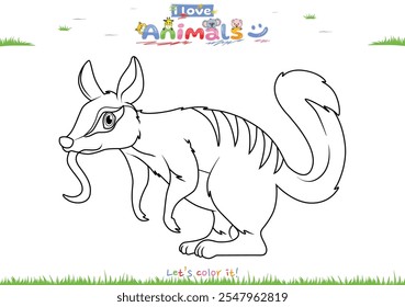 Vamos a colorearlo. Dibujo para colorear con dibujos animados lindos. Juego educativo para niños. actividades divertidas para que los niños jueguen y aprendan.