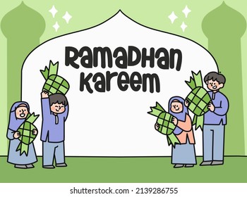 Cocinemos Y Comamos La Celebración De Eid Fitr Cartel Activo Ilustración