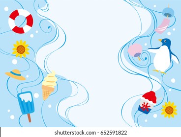 Let's cool with the illustration of the summer North Pole