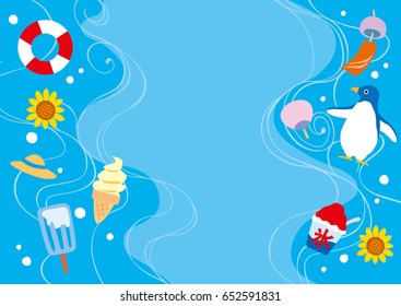 Let's cool with the illustration of the summer North Pole