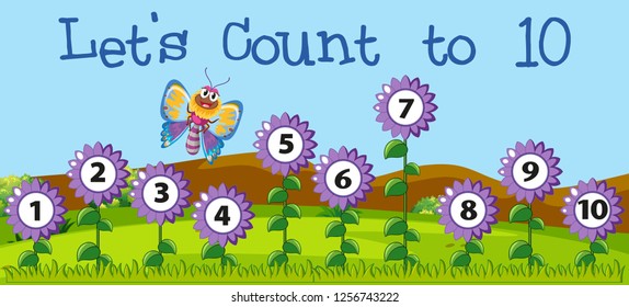 Let's count to 10 scene illustration