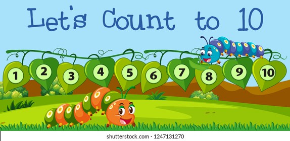 Let's count number to ten illustration