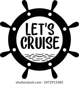 Let's Cruise Sea Vacation Typography Design