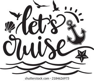 Let's Cruise Vector, Summer Vector File