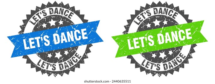 let's dance grunge stamp set. let's dance band sign