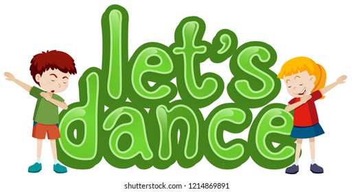 Let's dance symbol template illustration