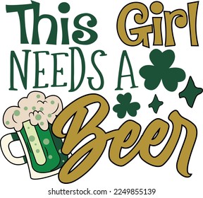 Vamos a beber el día de San Patricio Cerveza Verde Gracioso Diseño de camisetas Shamrock