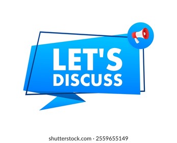 Let's discuss banner inviting people to communicate and talk