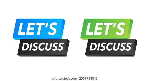 Let's discuss banner inviting people to talk and communicate