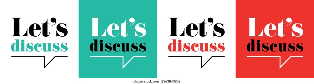 Let's discuss on speech bubble