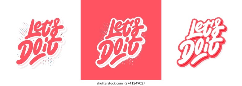 Lets Do It Hand Lettering Sticker Set