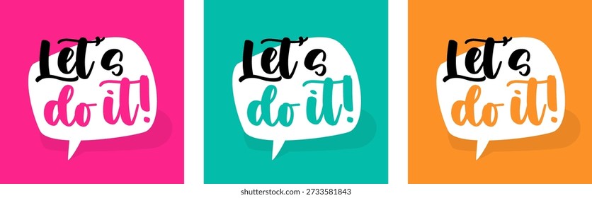 Vamos fazer isso! no balão de fala